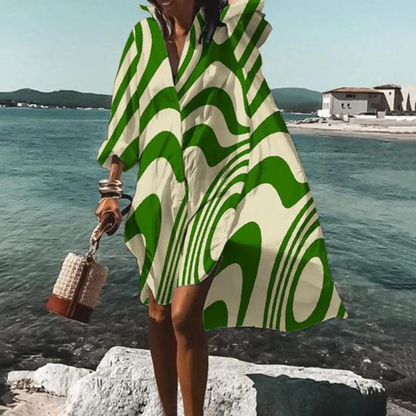 ELINE - Vestido hasta la rodilla con estampado único