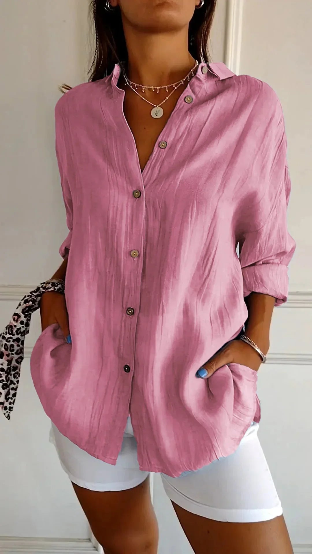 Auberis – Blusa de algodón de alta calidad