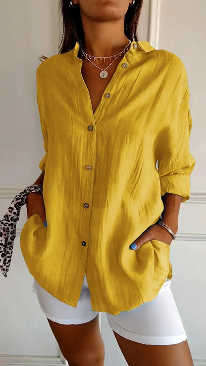Auberis – Blusa de algodón de alta calidad