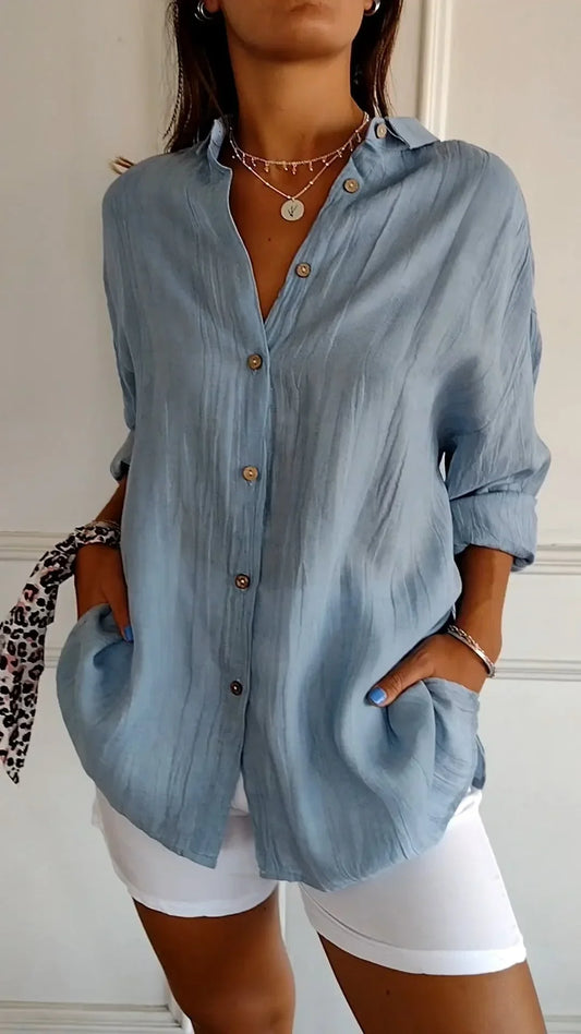 Auberis – Blusa de algodón de alta calidad
