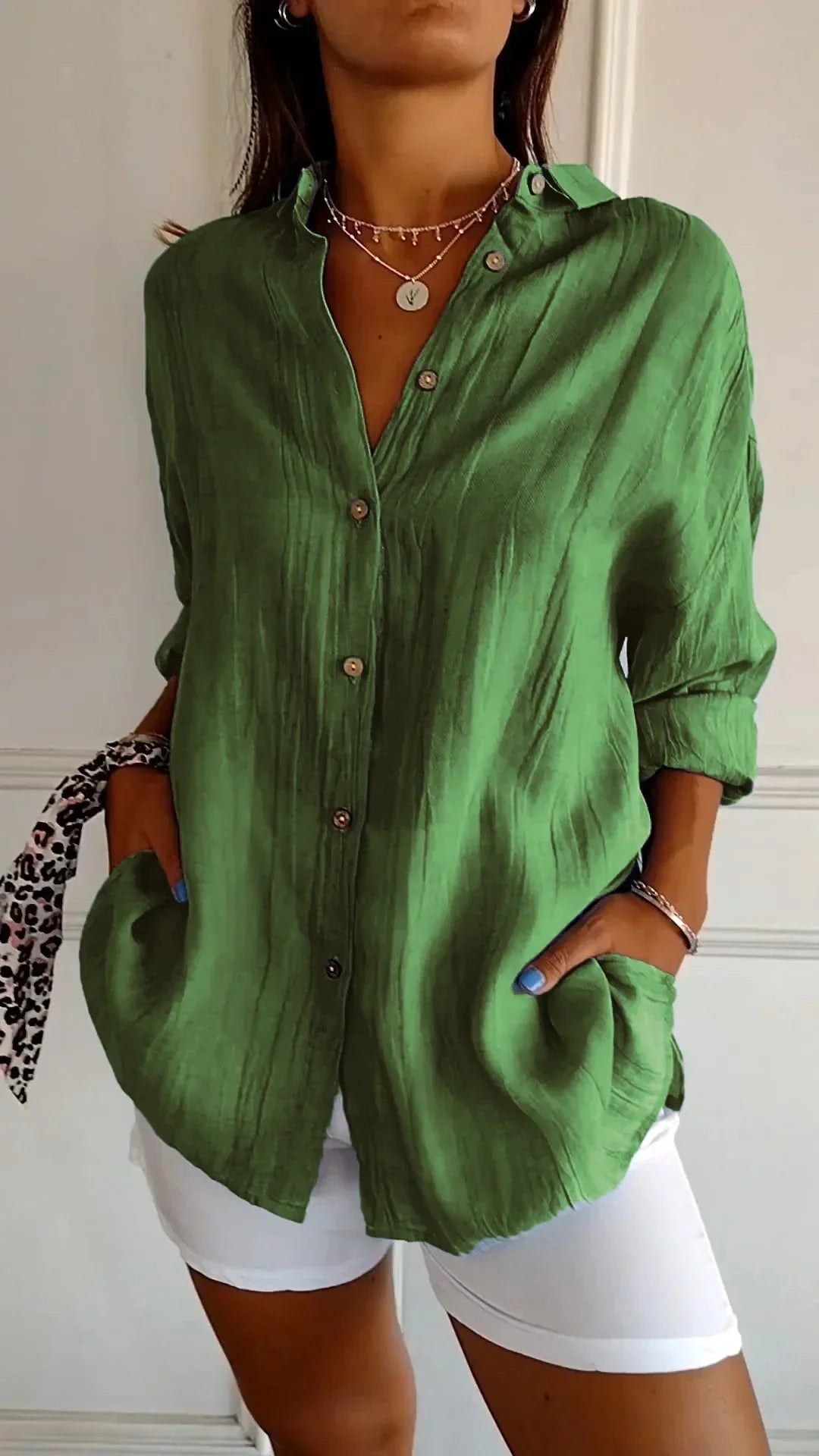 Auberis – Blusa de algodón de alta calidad