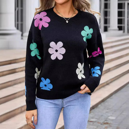 Aislin | Jersey de ganchillo floral informal