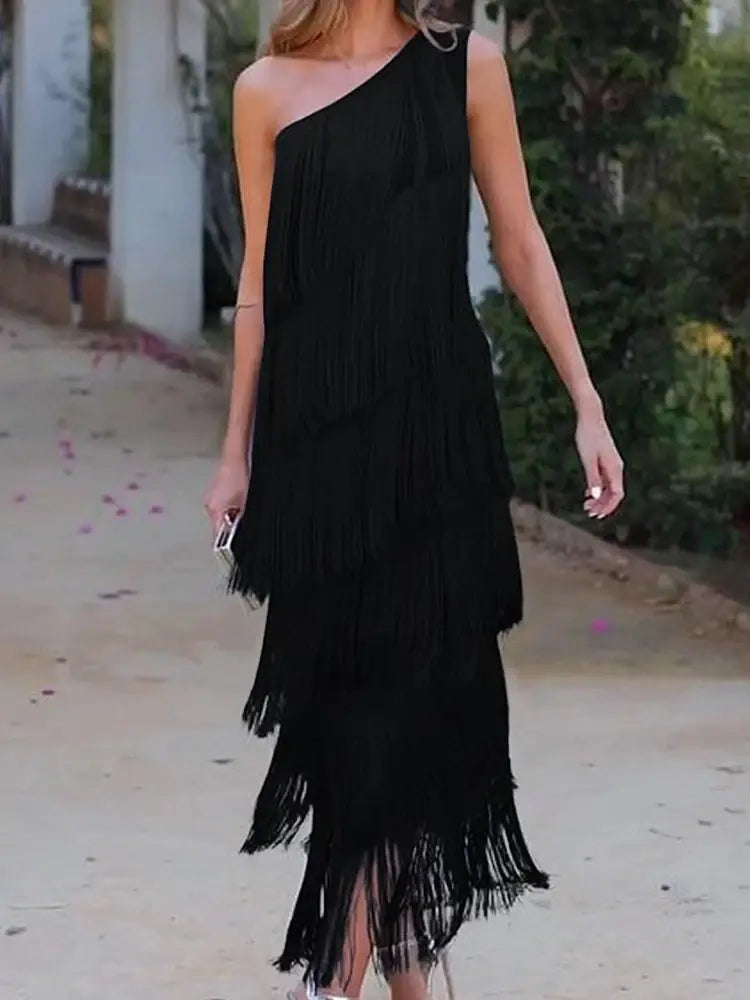 Vestido andaluz con flecos