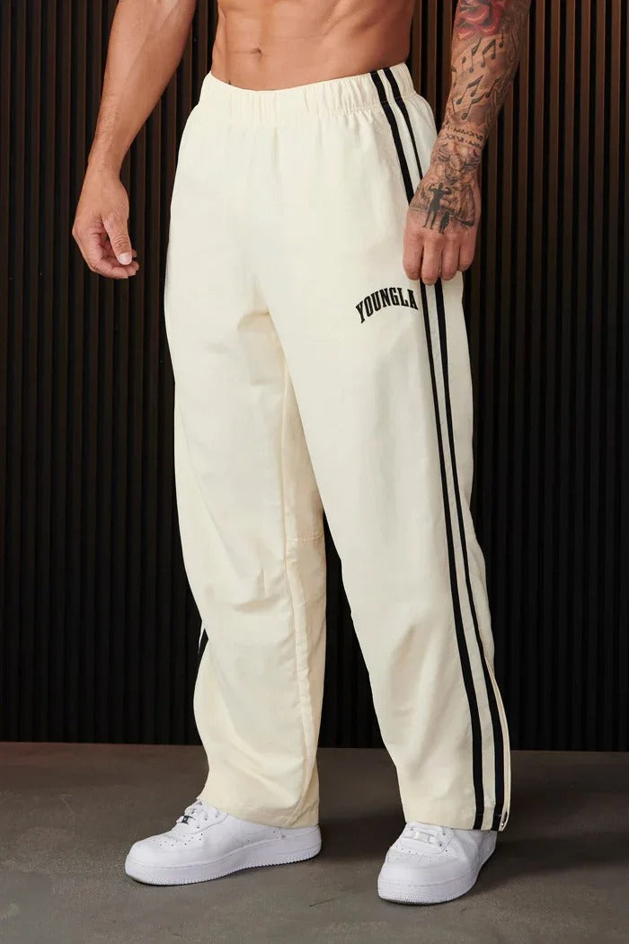 Bryan - Pantalones deportivos de hombre con estampado de rayas dobles